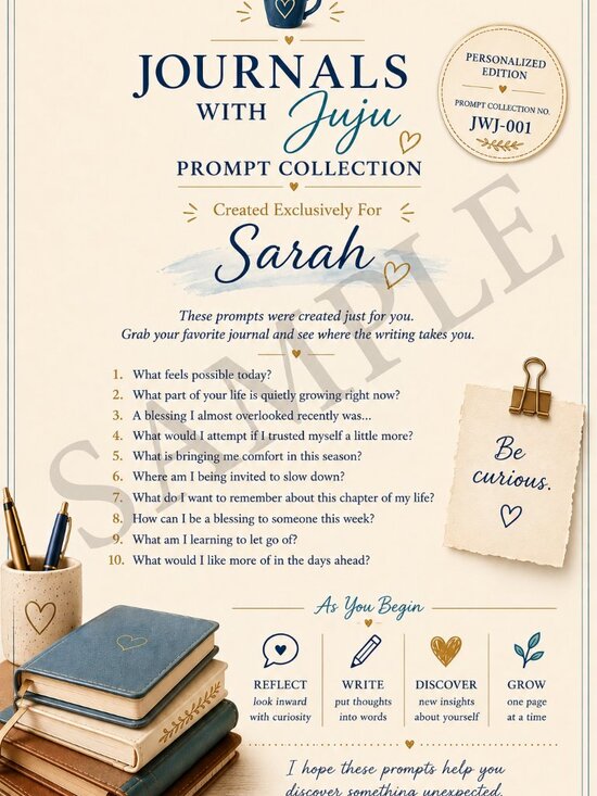 JUJUSTARS Other - Package of 10 Customized Journal Prompts NEW